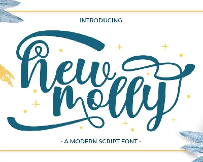 new molly Script font