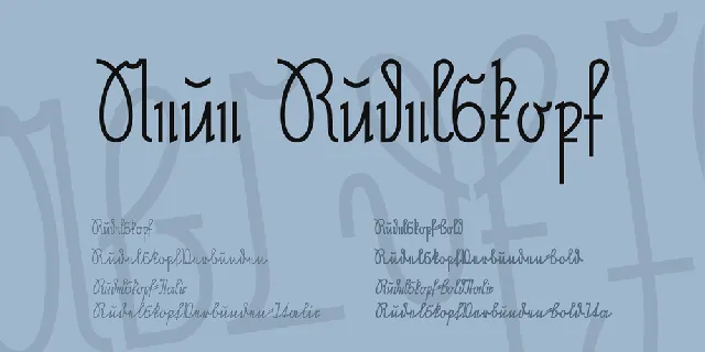 Neue Rudelskopf Family font