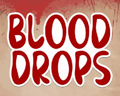 Blood Drops Display font