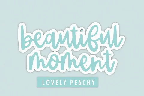 Lovely Peachy font