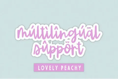 Lovely Peachy font