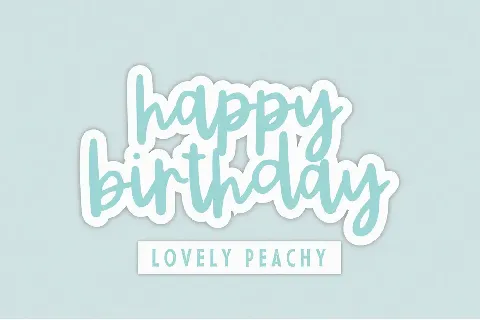 Lovely Peachy font