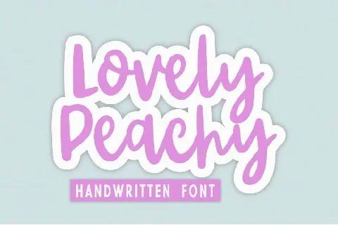 Lovely Peachy font