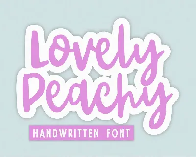 Lovely Peachy font
