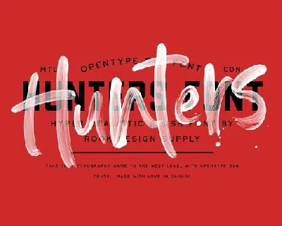 Hunters font