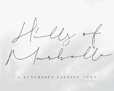 Hills Of Marbella Handwritten font