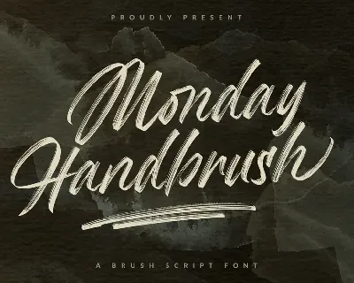 Monday Handbrush font