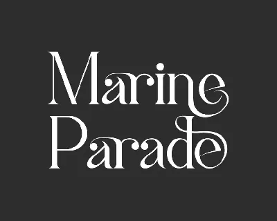 Marine Parade font