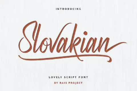 Slovakian Calligraphy font