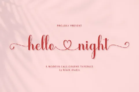 Hello Night Script font