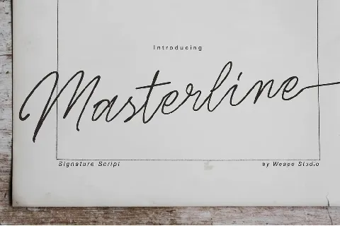 Masterline Signature font