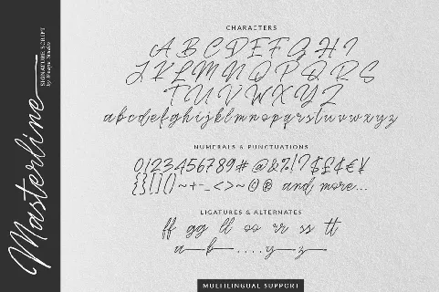 Masterline Signature font