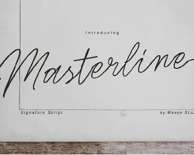 Masterline Signature font