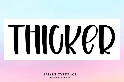 Thicker Typeface font