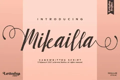 Mikailla Calligraphy font