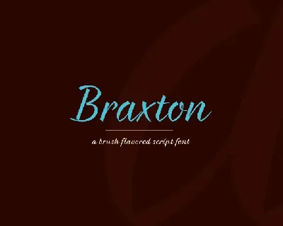 Braxton font