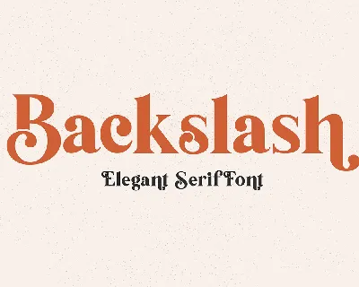 Backslash Elegant Serif font