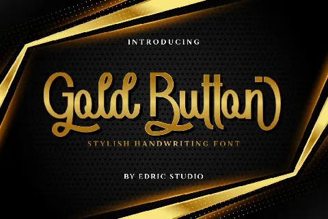 Gold Button font