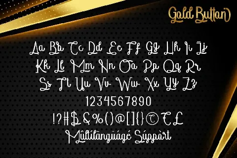 Gold Button font