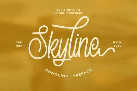 Skyline Monoline Script font