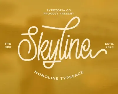 Skyline Monoline Script font