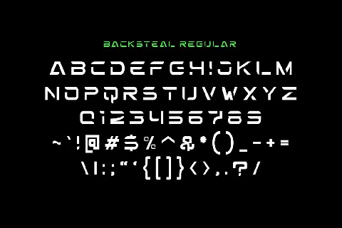 Backsteal font