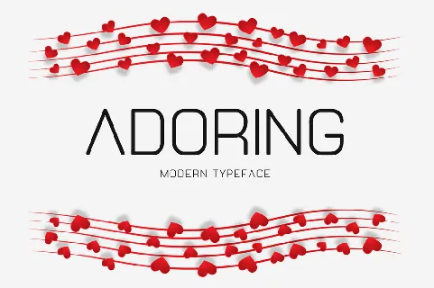 Adoring font