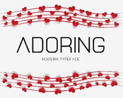 Adoring font