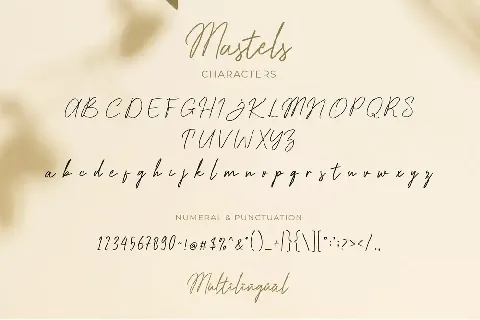 Mastels demo font