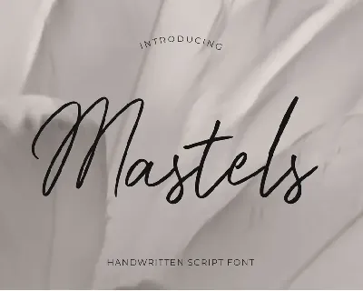 Mastels demo font