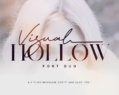Visual Hollow Duo font