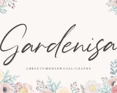 Gardenisa Beauty Calligraphy font