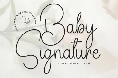 Baby Signature font