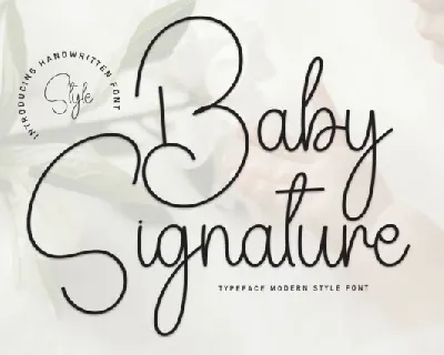 Baby Signature font