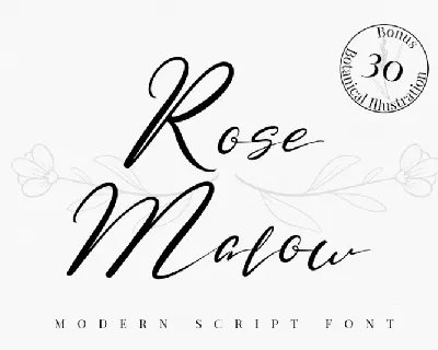 Rose Malow Script font