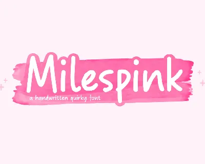 Milespink font