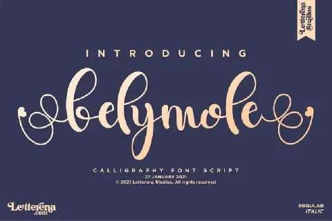 Belymole Calligraphy font