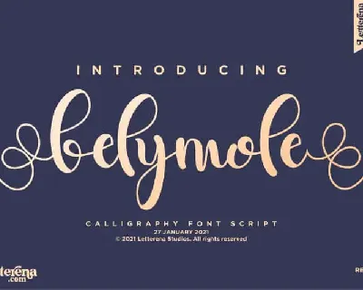 Belymole Calligraphy font