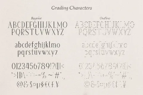 Grading font