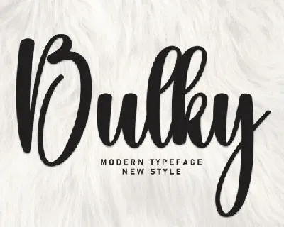 Bulky Script Typeface font