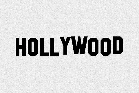 Hollywood Sign font