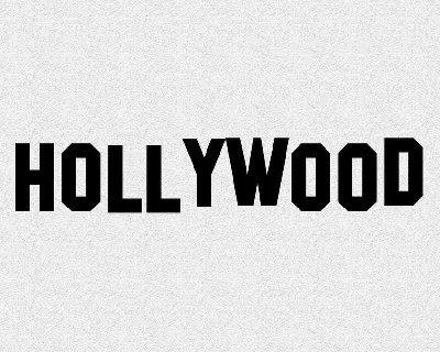 Hollywood Sign font