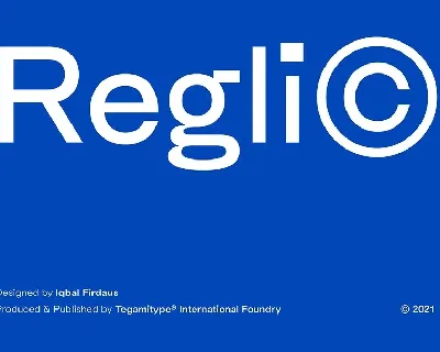 TG Reglic font