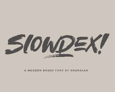 Slowdex font