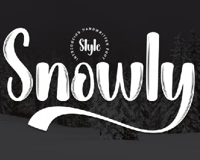 Snowly Brush font
