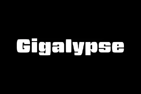 Gigalypse font