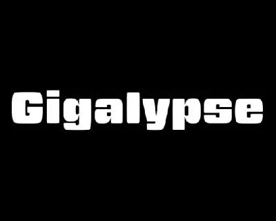 Gigalypse font