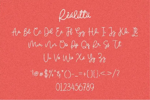 Realitta Demo Version font