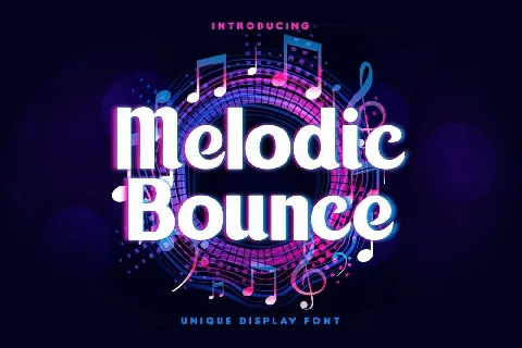 Melodic Bounce font