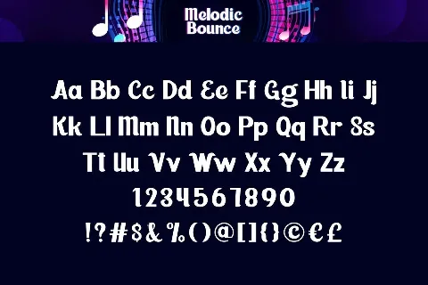 Melodic Bounce font